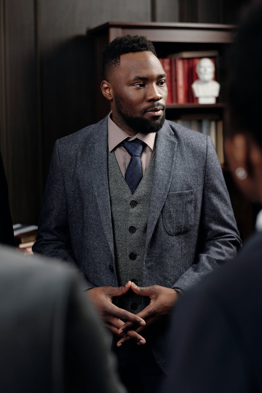 businessman looking sideways