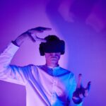 a man using virtual goggles